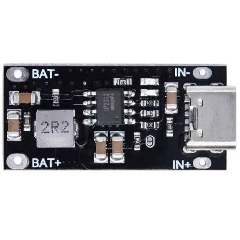 ماژول فست شارژر باتری لیتیومی تکسل (IP2312) | ورودی Type-C | خروجی ۳ آمپر